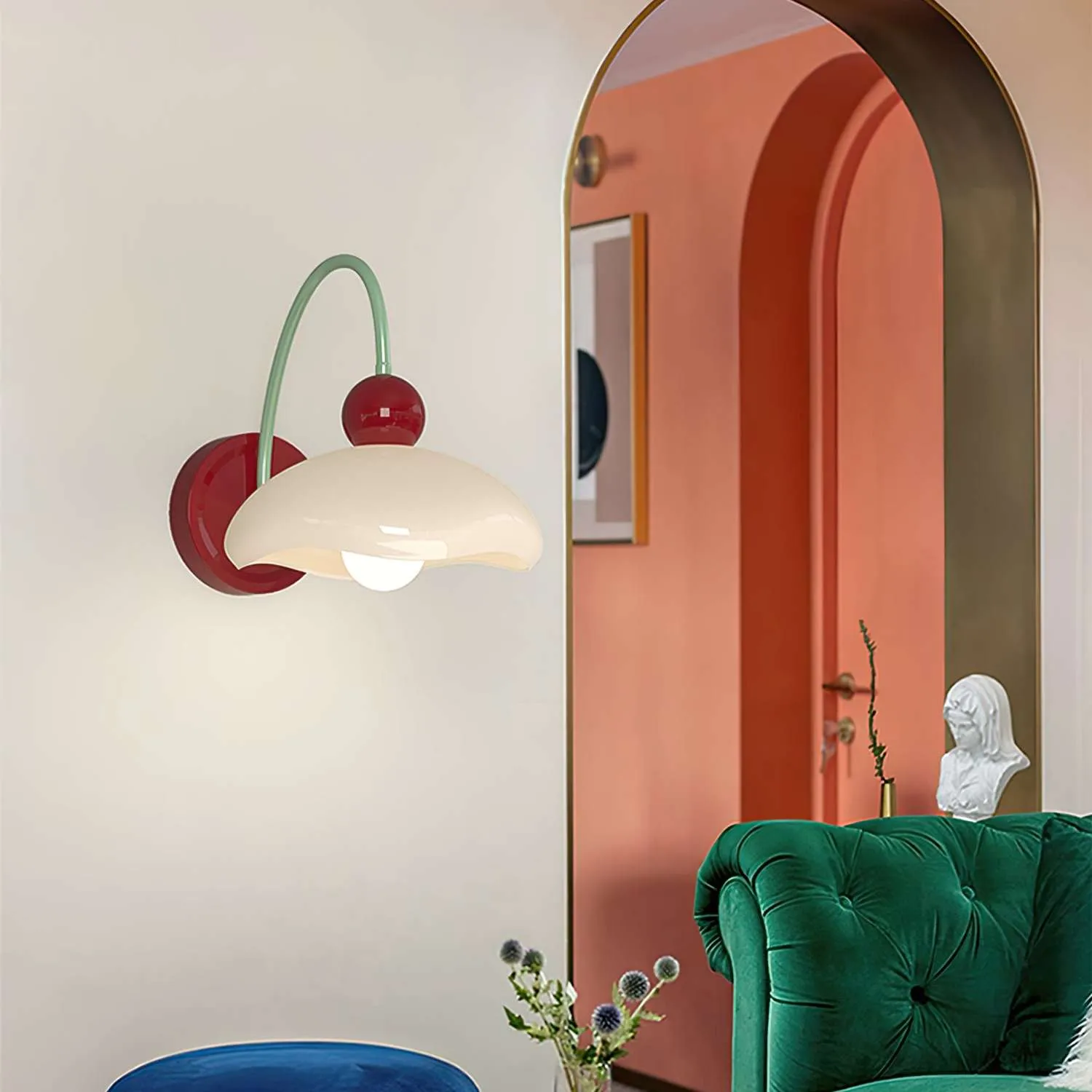 Porseleinen inbouwspiegel, lifestyle scène