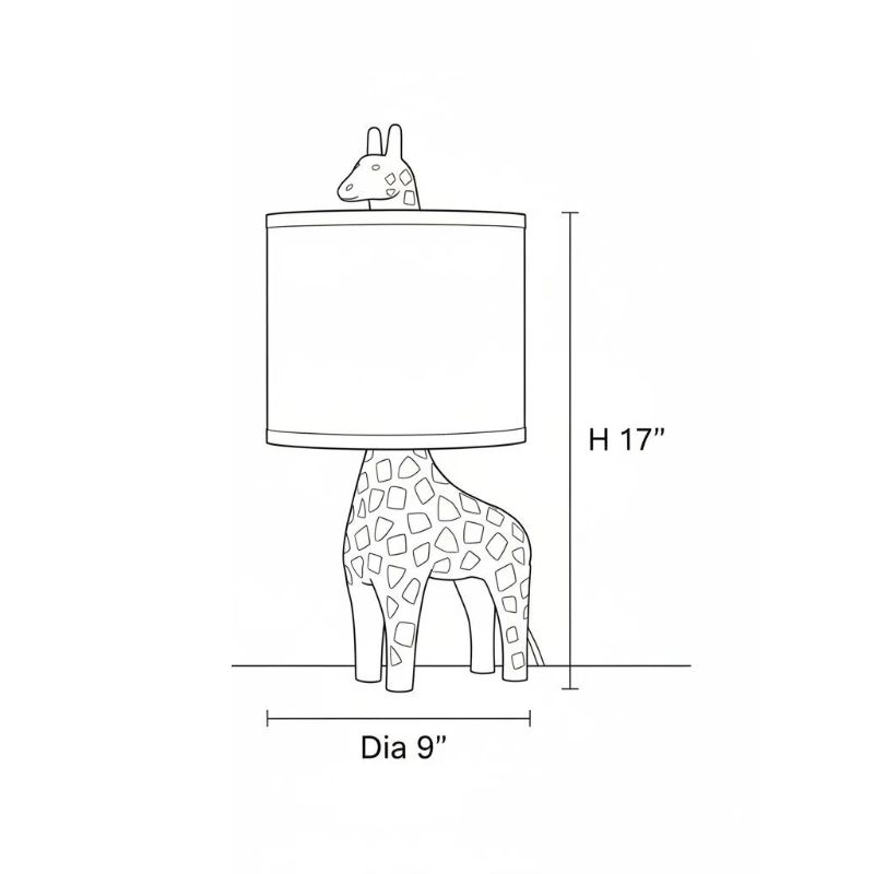 Egil lamp dimensions and full silhouette