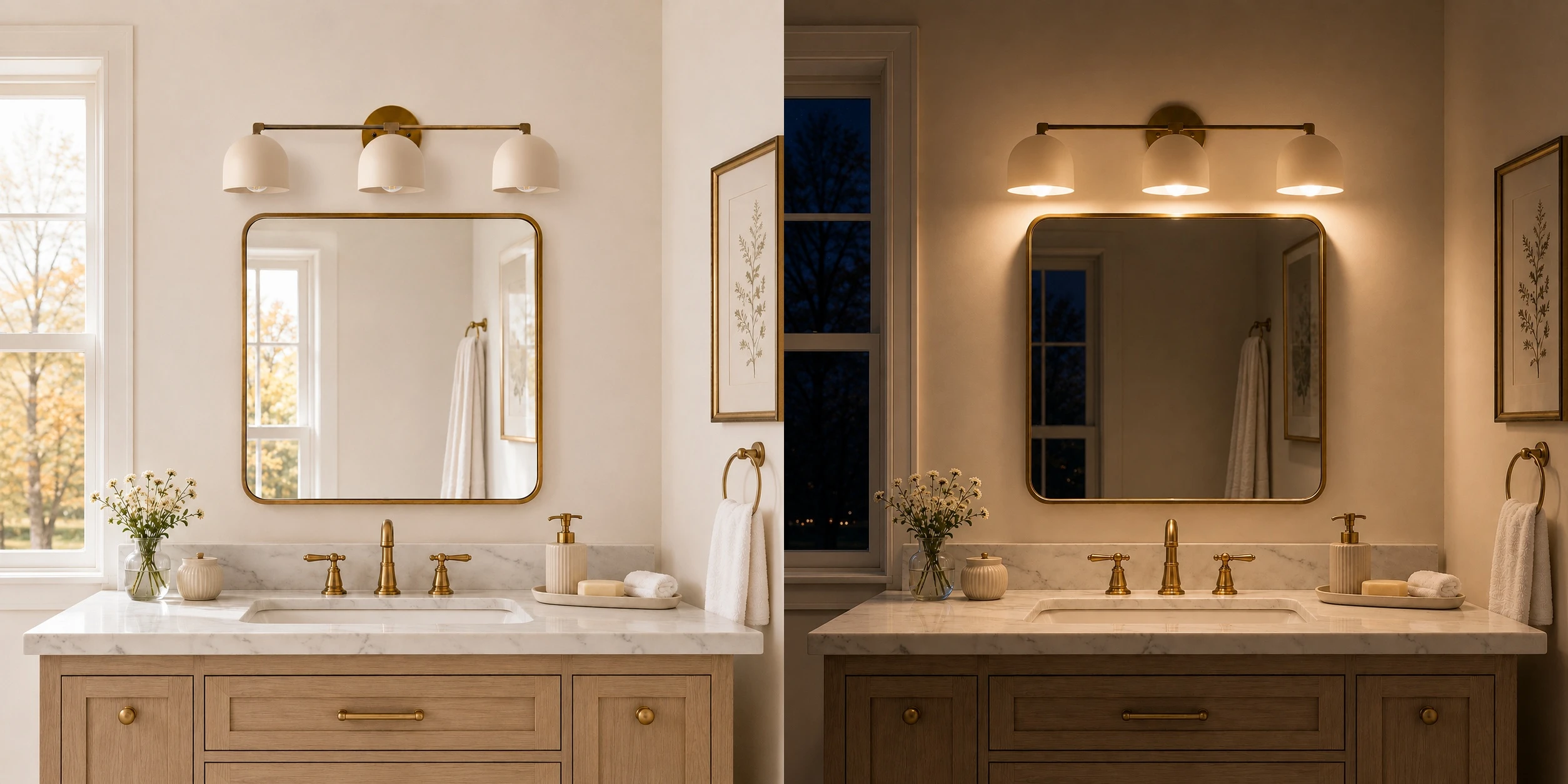 Bathroom lighting scene