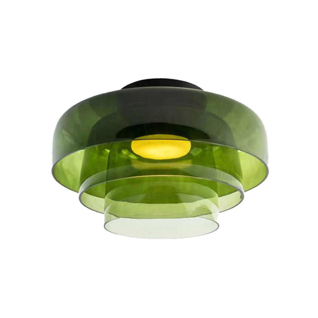 Lámpara de techo de cristal con disco de tres capas, verde sku.jpg__PID:1147620b-7959-4f19-9c23-233528389a1f