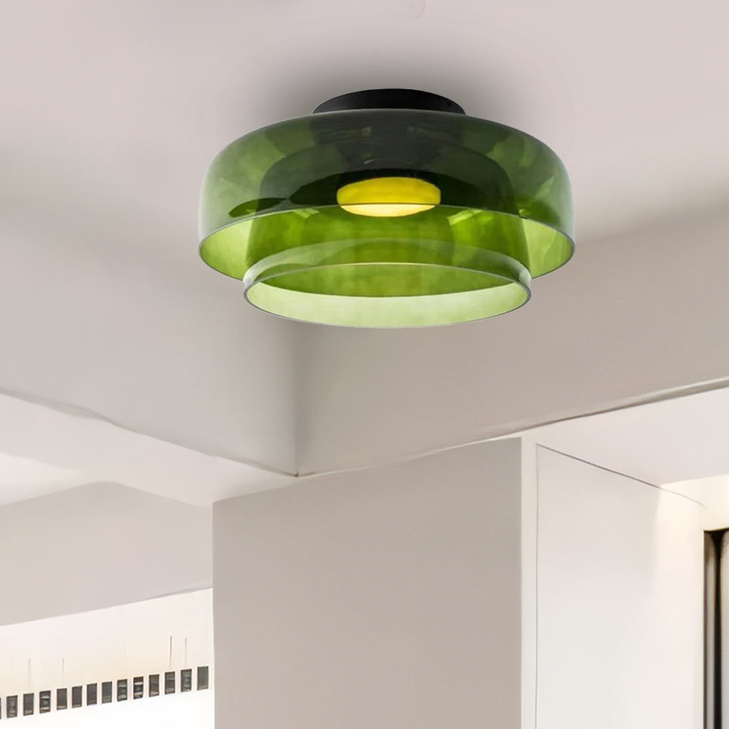 Lámpara de techo de cristal con disco de capas uno.jpg__PID:3a40e2d9-7217-43d6-b219-c30a0f93a441