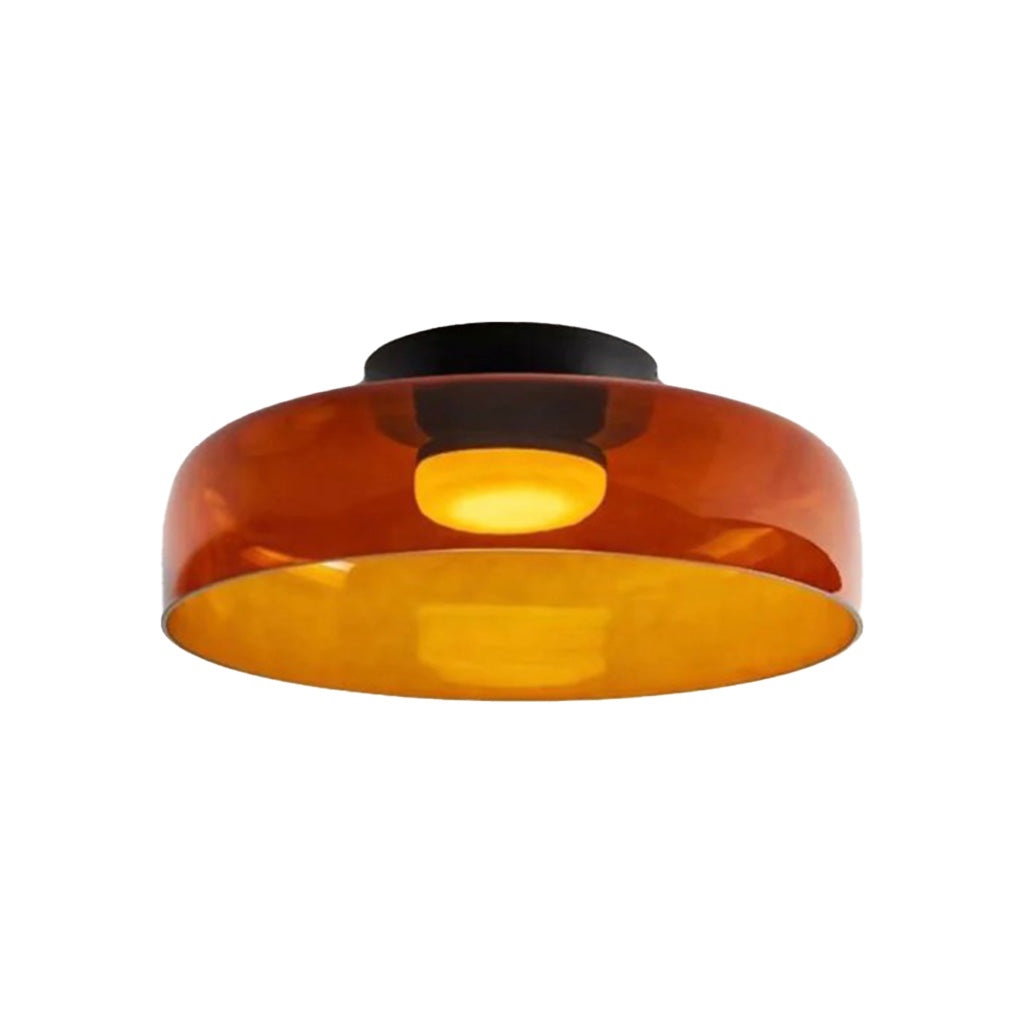 Lámpara de techo de cristal con disco de una capa, color ámbar sku.jpg__PID:feeb8281-d71d-48af-8414-29e81147620b