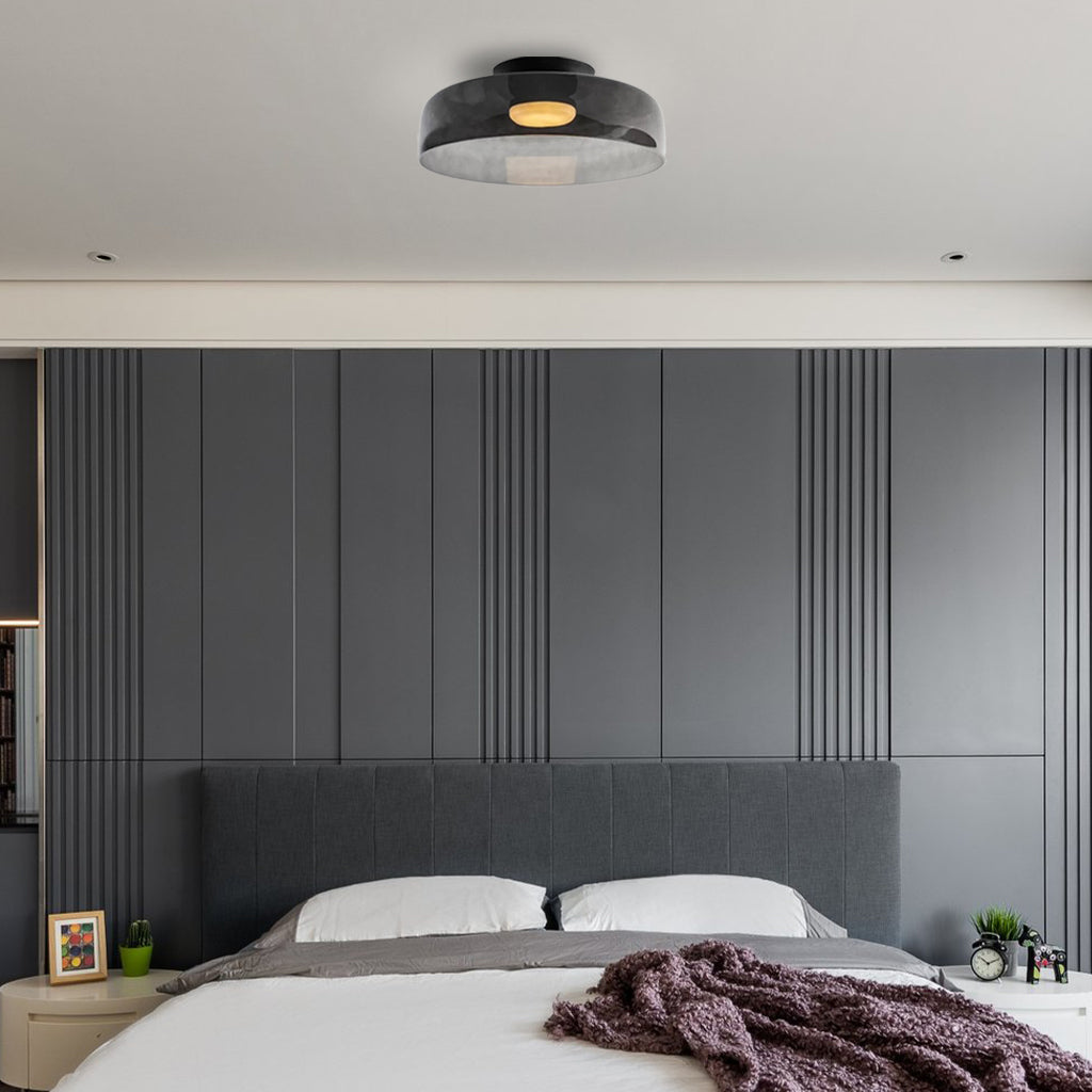 Lámpara de techo de cristal con disco de capas para dormitorio.jpg__PID:94bf7212-8edb-4652-a85f-d9017b7beb3d