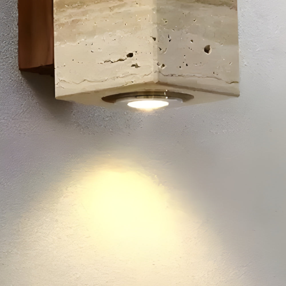 Detalhe da luminária de parede Sylvenna Vintage Column Travertine (2).webp__PID:52f8aa15-7d10-41bd-92b5-a85fe5678bb1