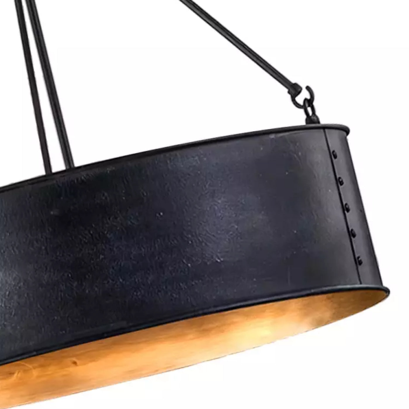 Détail du luminaire suspendu Grayson Industrial Metal Black Drum : 3.webp__PID:26c25104-b470-4e82-b8c3-39f22c65c7f1
