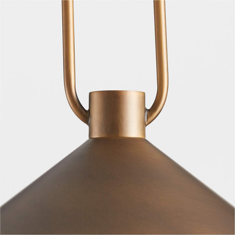 Zane brass shade connection detail