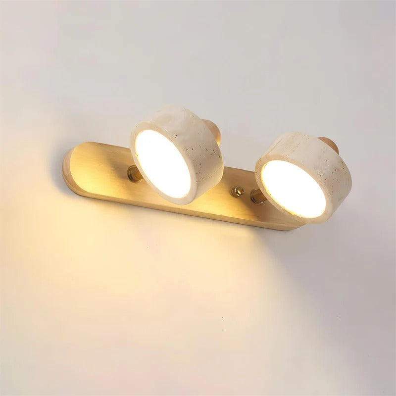 Merritt light heads rotated outward