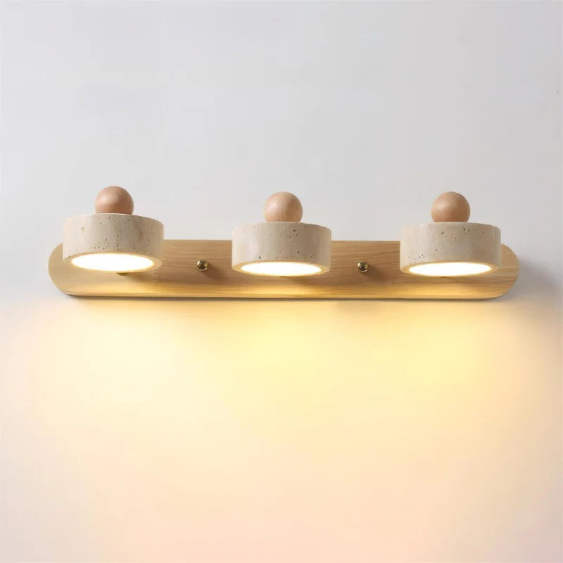 Merritt three-head wall sconce