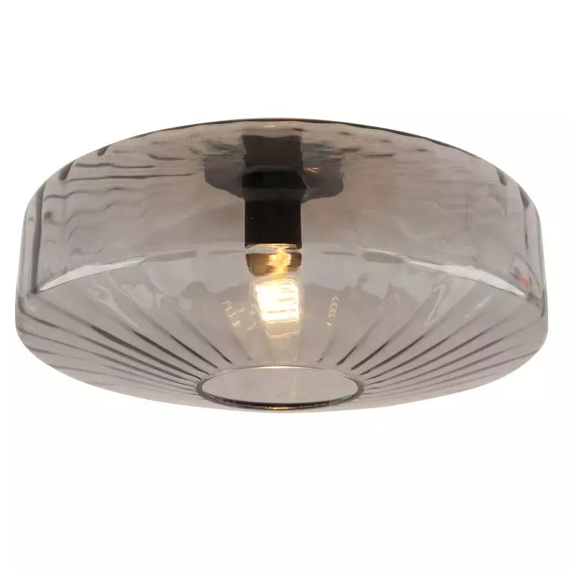 Smoke gray Cocytus water-ripple glass ceiling light