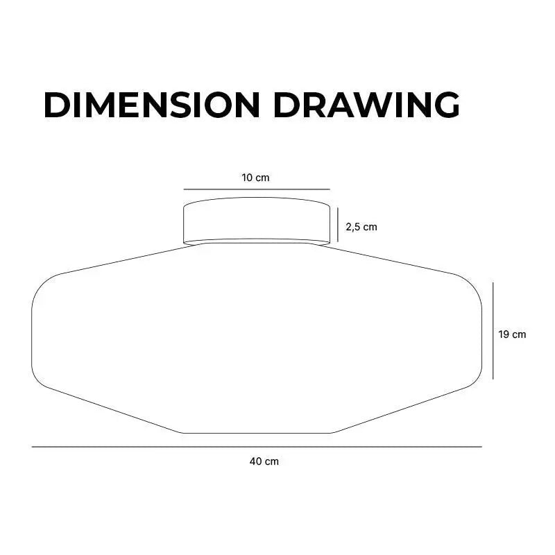 16 inch Cocytus ceiling light dimensions