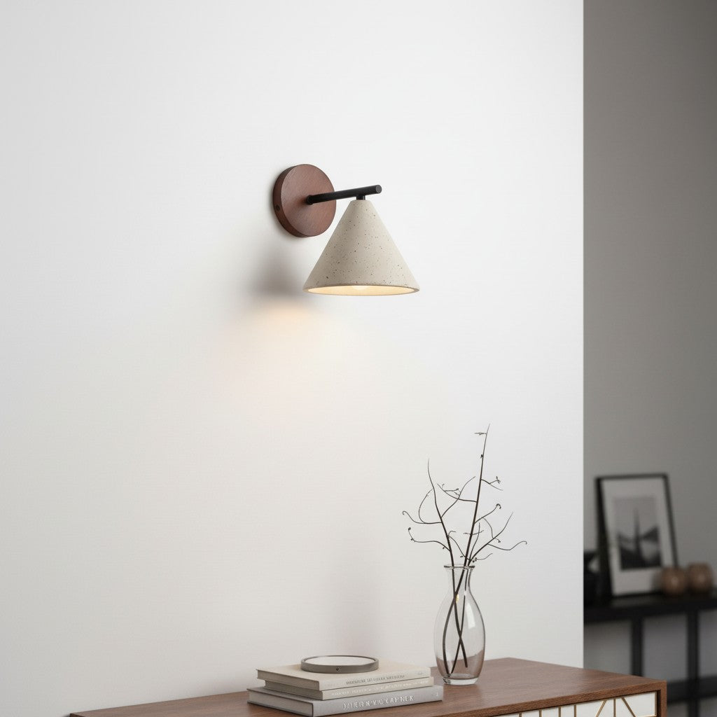 Lachlan Minimalist Travertine Cone Wall Sconce4.webp__PID:c8a48846-e8b1-4ac2-b5bd-503b2fe44bee