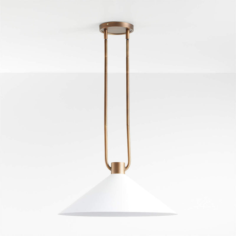 White and brass Zane pendant finish