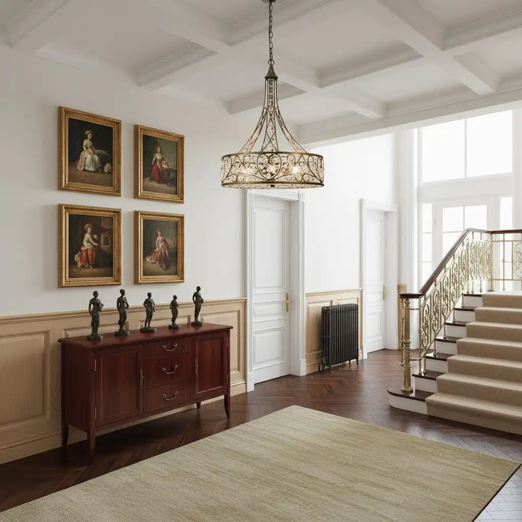Arden Luxury 6-Light Crystal Drum Chandelier7.webp__PID:d50e7b0b-62aa-44d5-86e6-82c9edc36527
