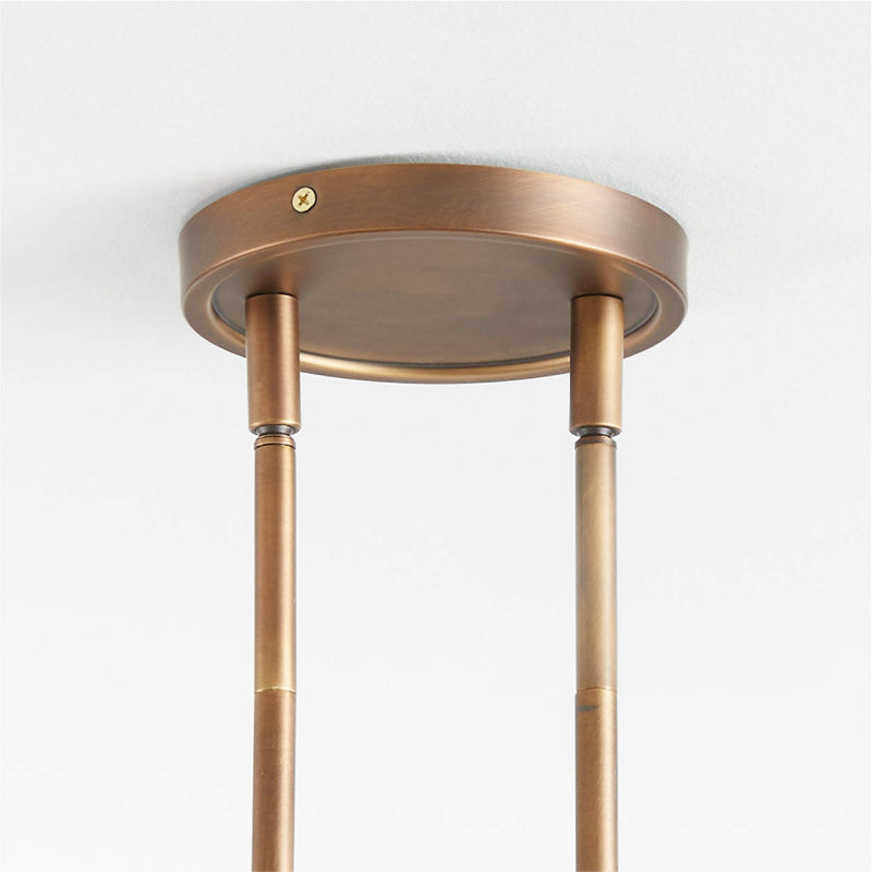 Zane round canopy and brass frame detail