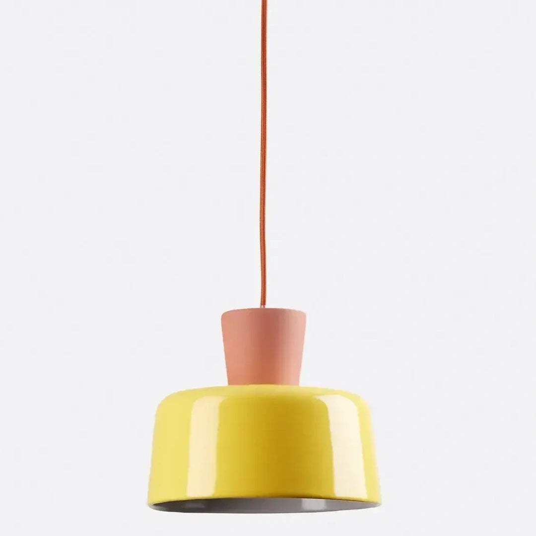 Alden Vintage Metal Ceramic Dome Pendant Light yellow.webp__PID:b1b3ce39-0896-4f28-b9e5-d1adae7b913c