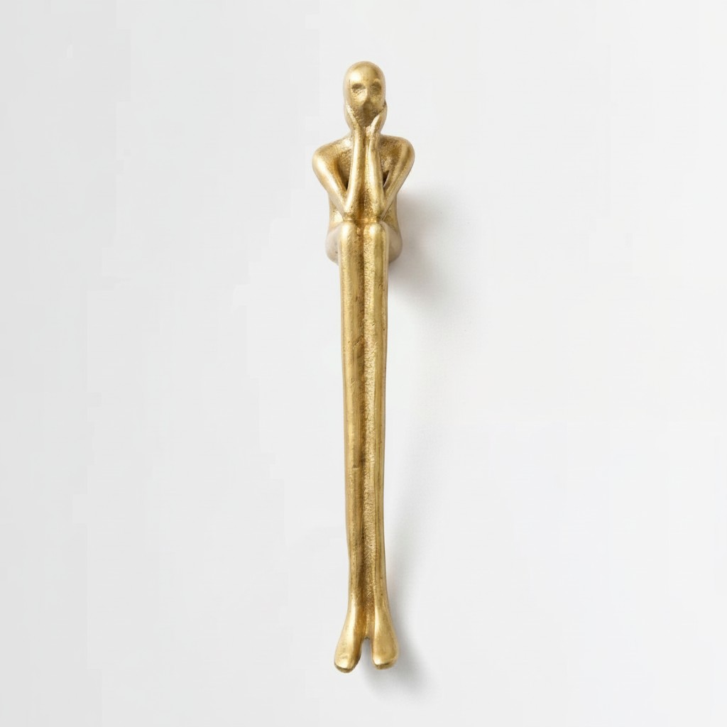 Faye Modern Art Brass Thinker Cabinet Handle