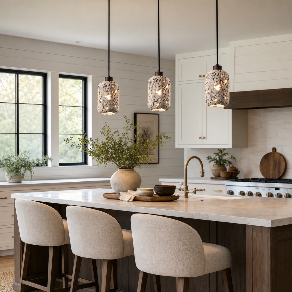 Karan Minimalist Stone Pendant Light product view