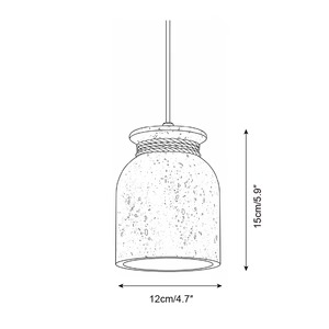 Lampada a sospensione Shermaine in stile interno naturale