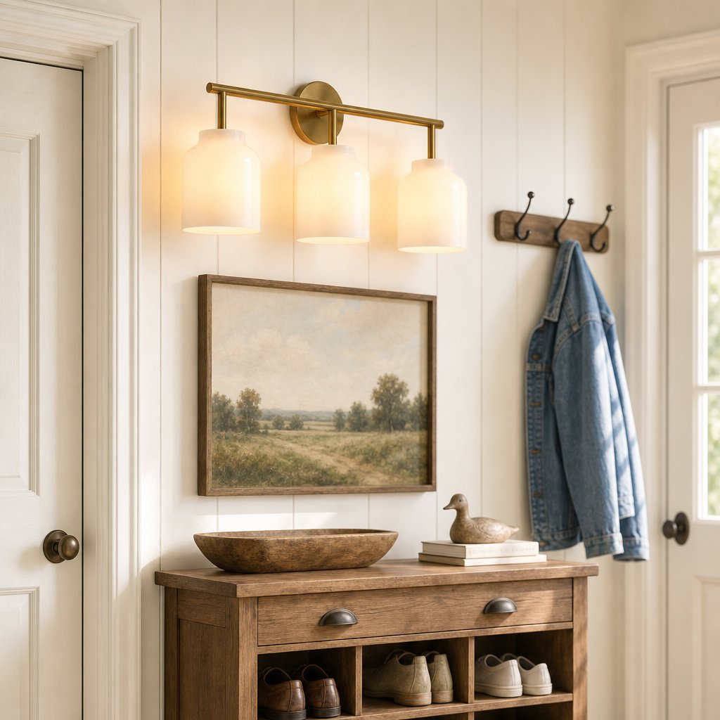 Porcelain flush mount lifestyle scene