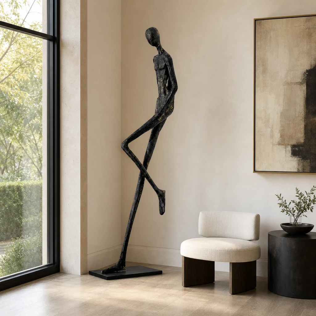 Lemvix sculpture placed in a window-side art corner