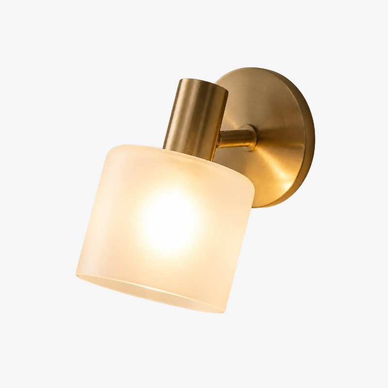 Frosted glass brass Malcolm wall sconce option
