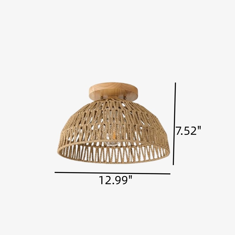 Dimension diagram showing Kartik ceiling light approximately 12.99 inches wide and 7.52 inches high