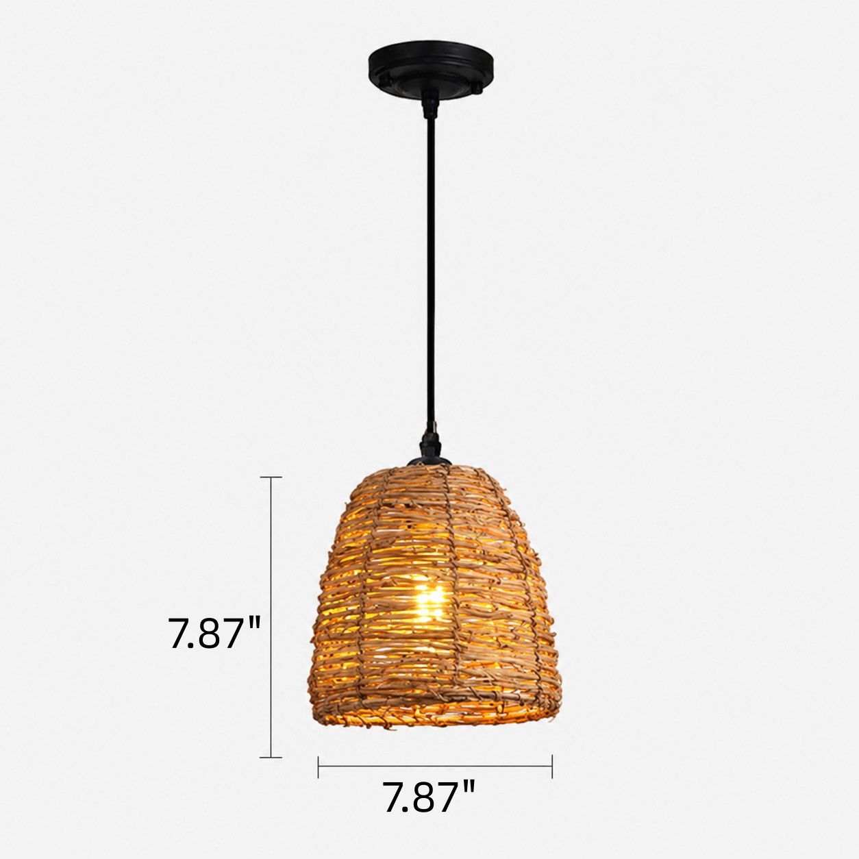 Single Sammy pendant measurement graphic