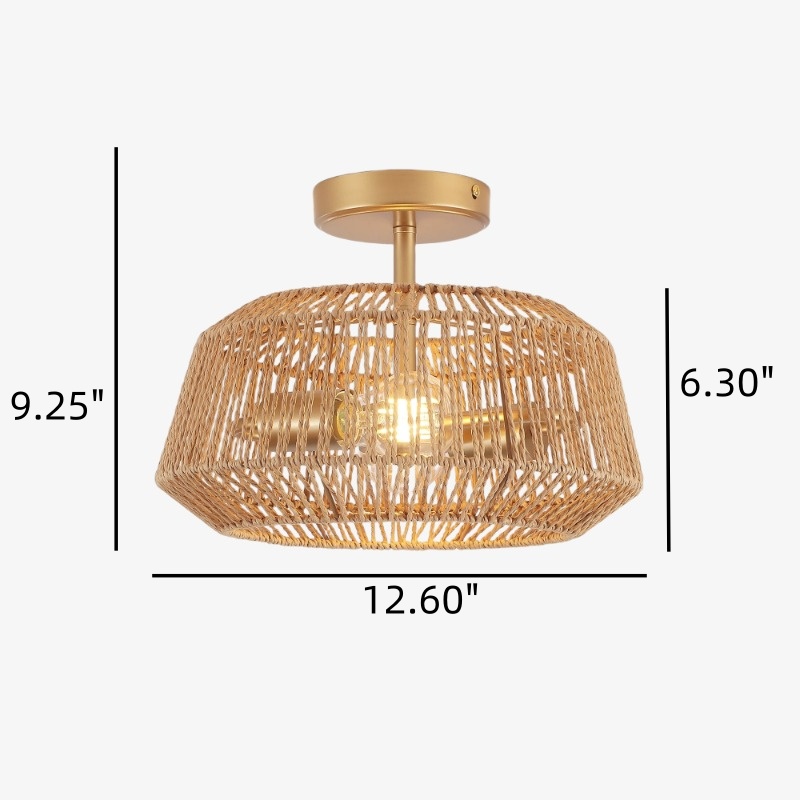 Dimension diagram showing the Kulkarni ceiling light measurements