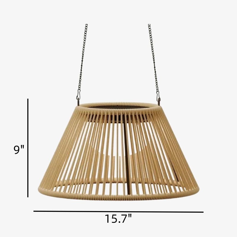 Measurement diagram for the Olivier rattan pendant light