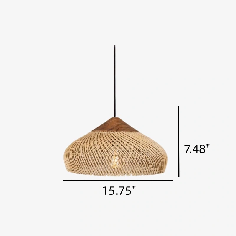 Maßdiagramm für einen Anhänger mit einem Durchmesser von 15,75 Zoll und einer Höhe von 7,48 Zoll