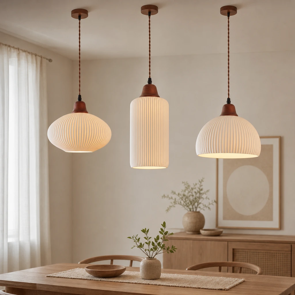 Trois formes de pendentifs ensemble