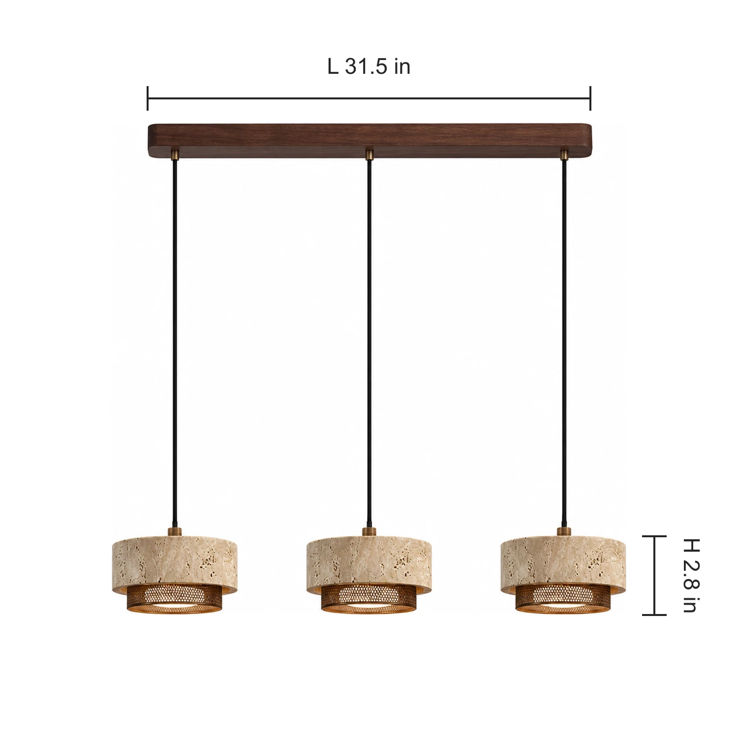 Elowen pendant dimensions