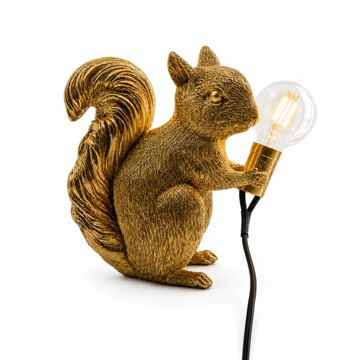 Gold squirrel table light
