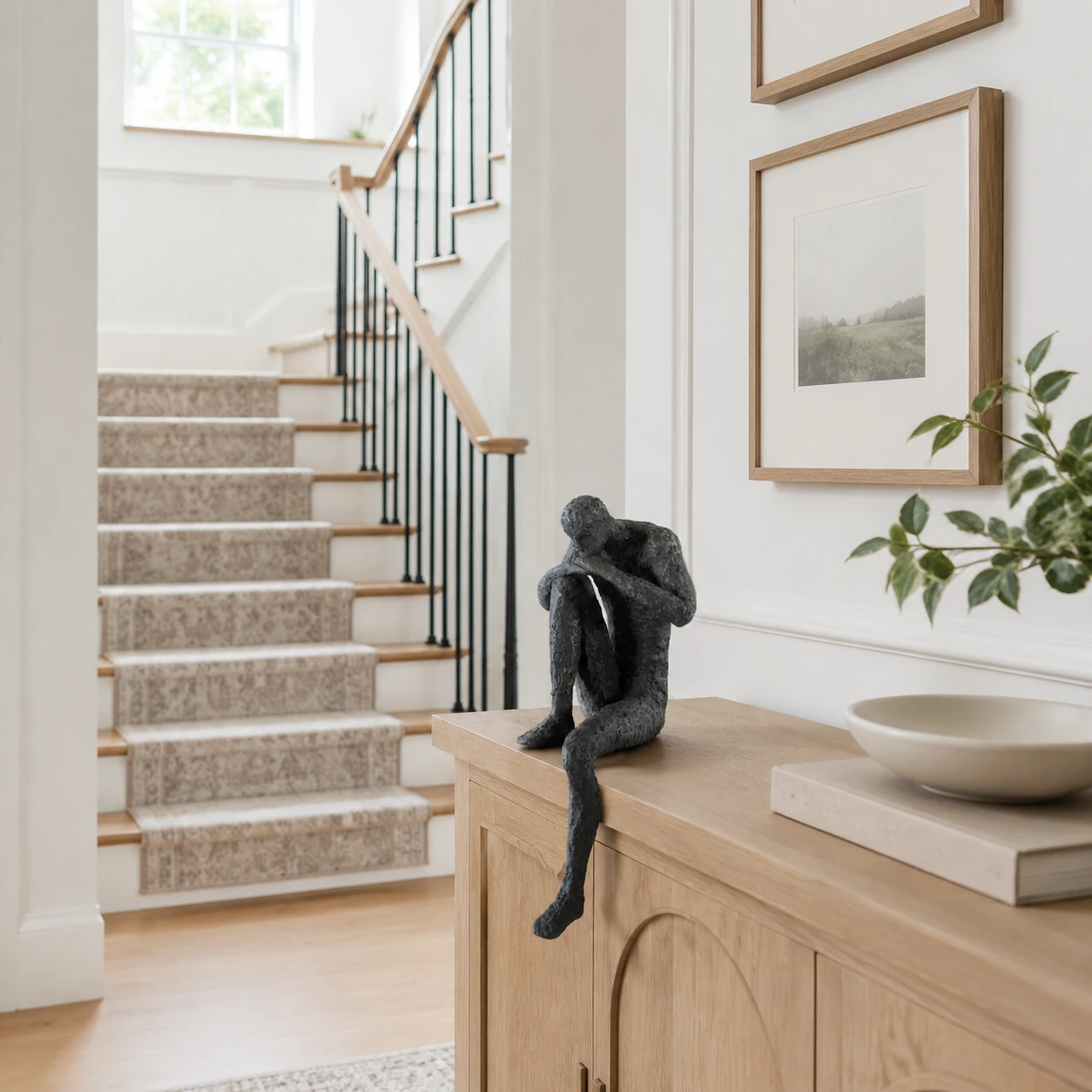 Bright stair landing lifestyle view