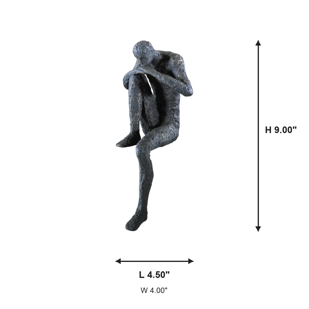 Sculpture dimensions: 4.5 inches long, 4 inches wide and 9 inches high