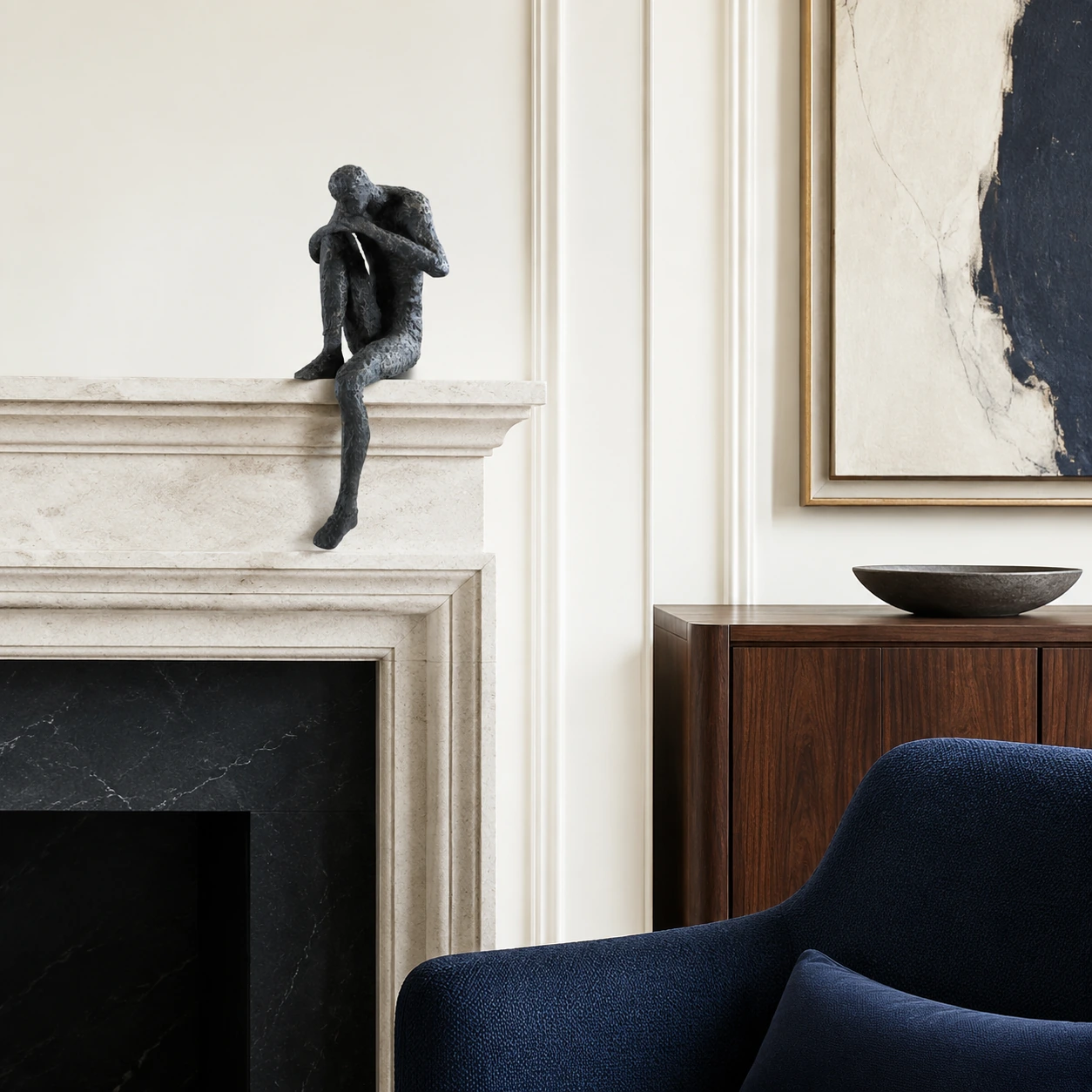 Fireplace mantel lifestyle view