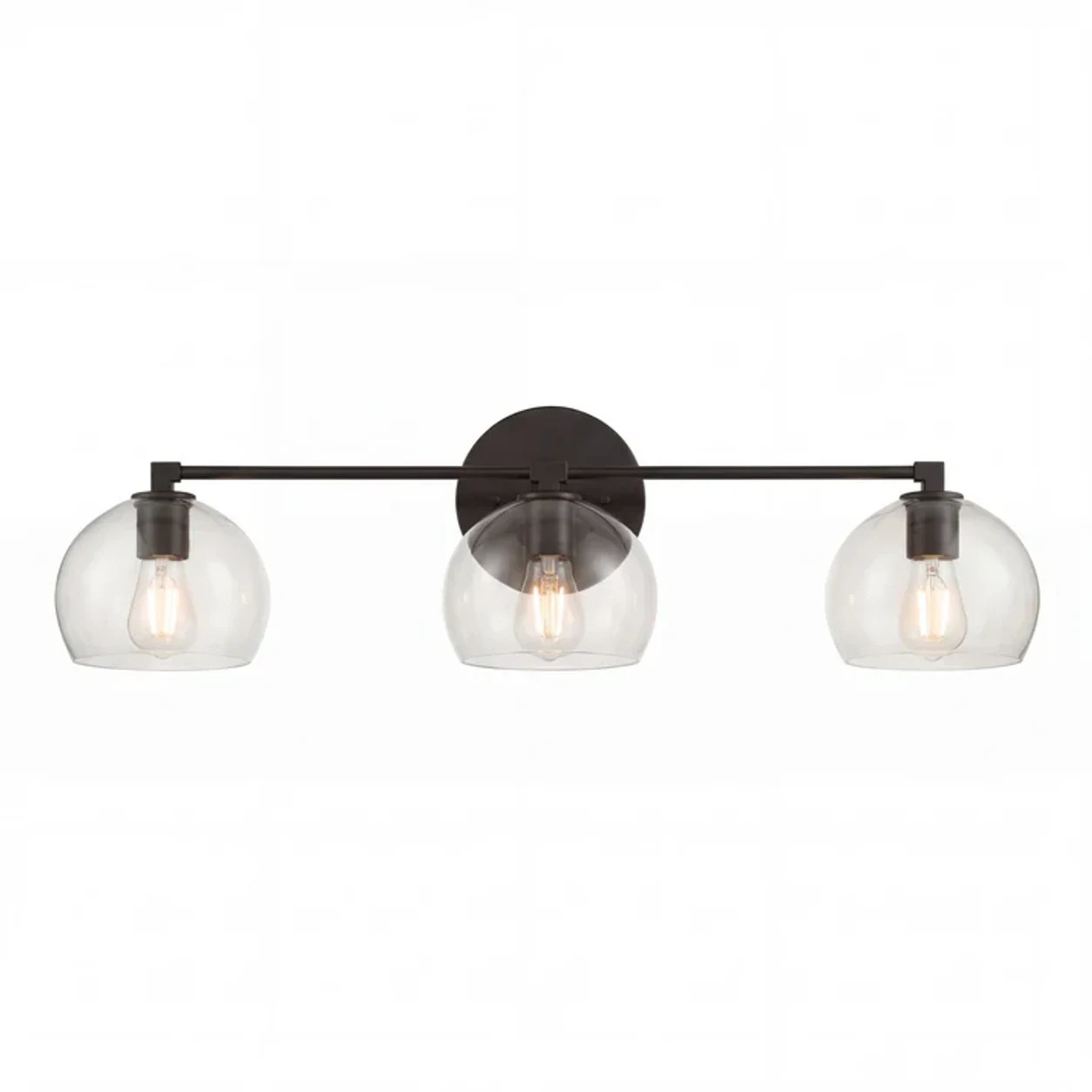 Black Crystal Transparent 3-Head Adrian wall light