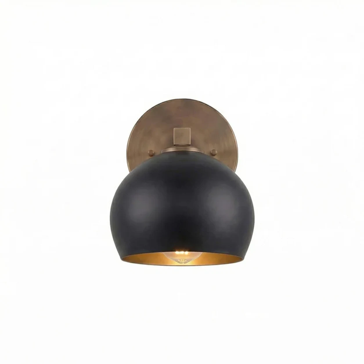 Brass Mountain Black 1-Head Adrian wall light