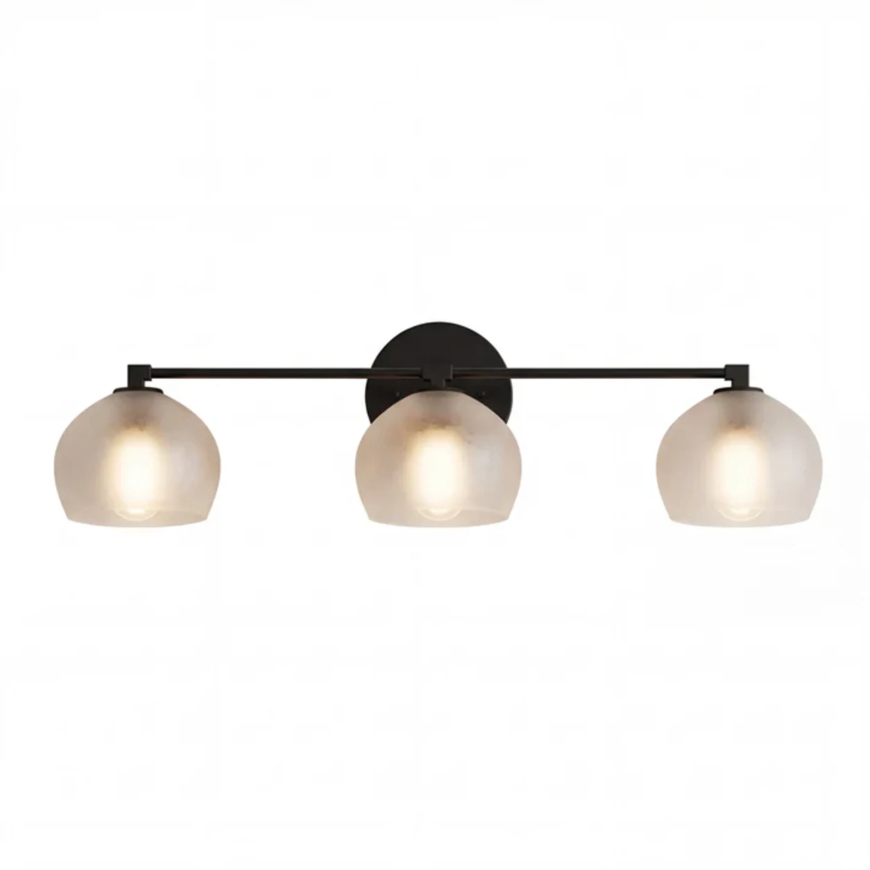 Black Frosted White 3-Head Adrian wall light