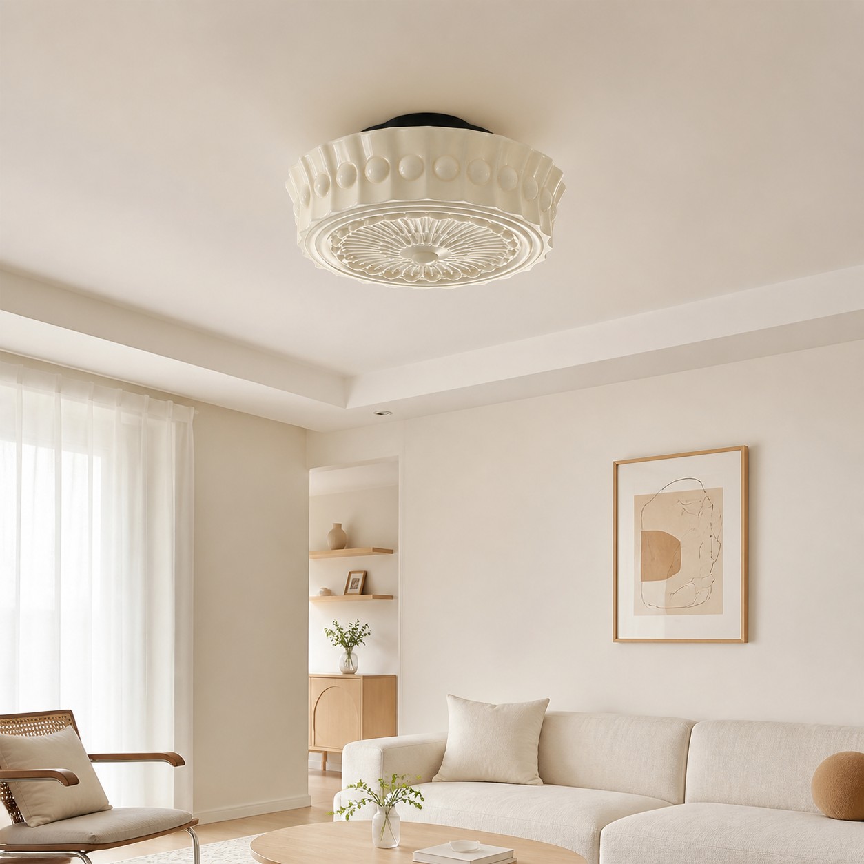 Eira-Deckenleuchte im Wohnzimmer