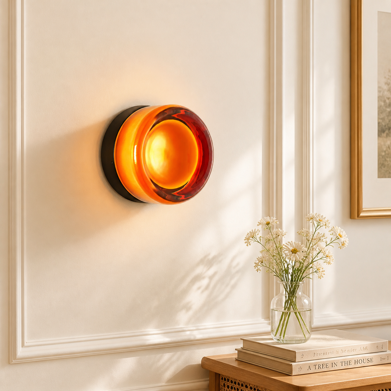 Souta Modern Dome Dimmable LED Glass Dimple Wall Sconce - image 2