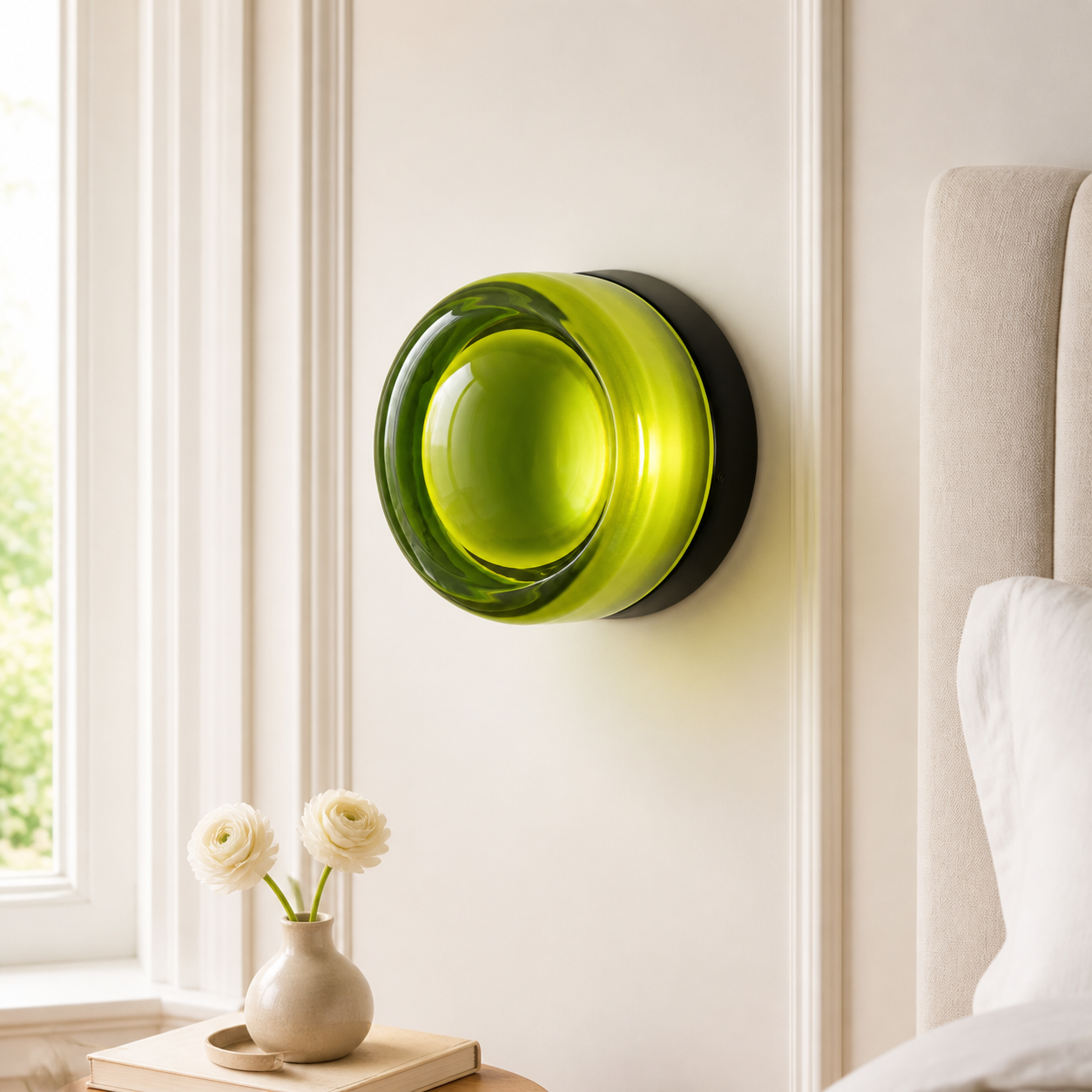 Souta Modern Dome Dimmable LED Glass Dimple Wall Sconce - image 5