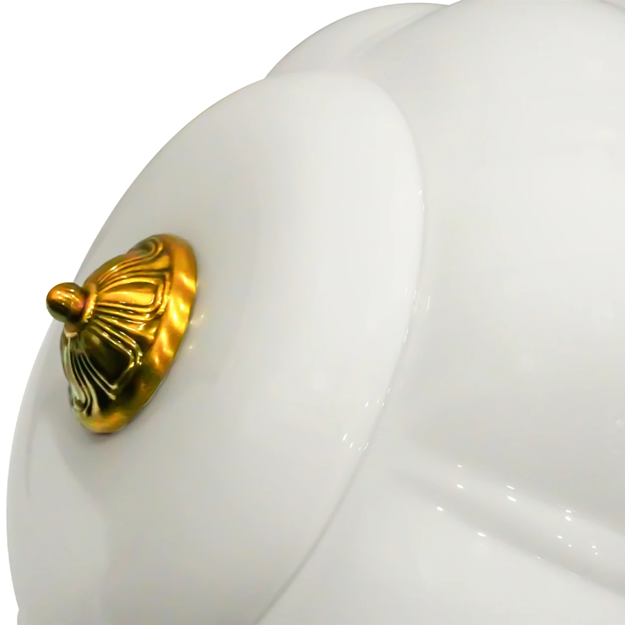 White glass and brass detail