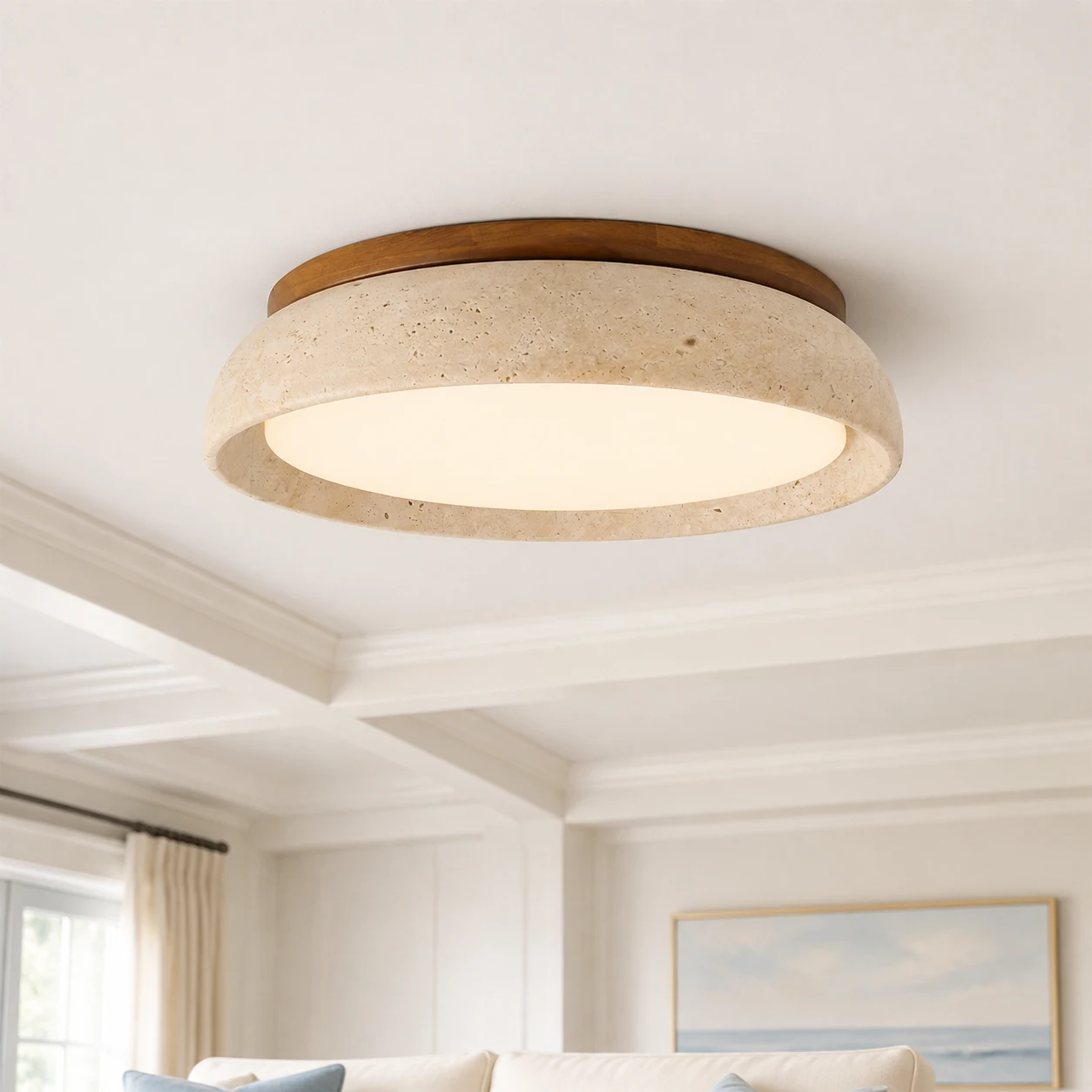 16.9 inch Brizo ceiling light close lifestyle view