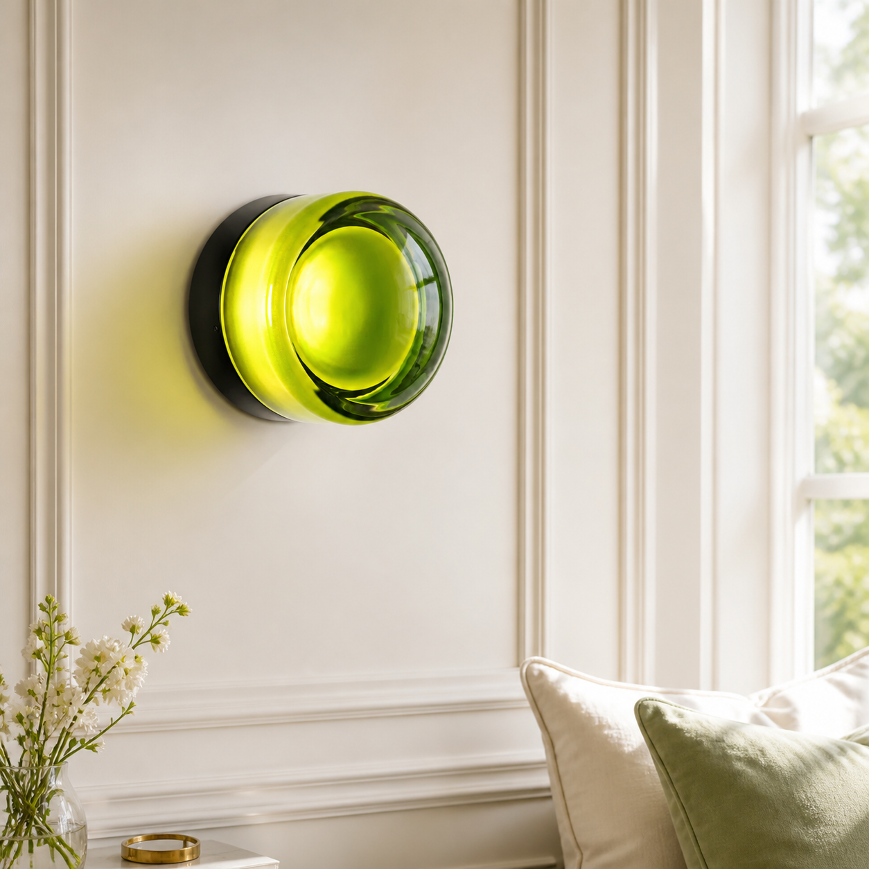 Souta Modern Dome Dimmable LED Glass Dimple Wall Sconce - image 1