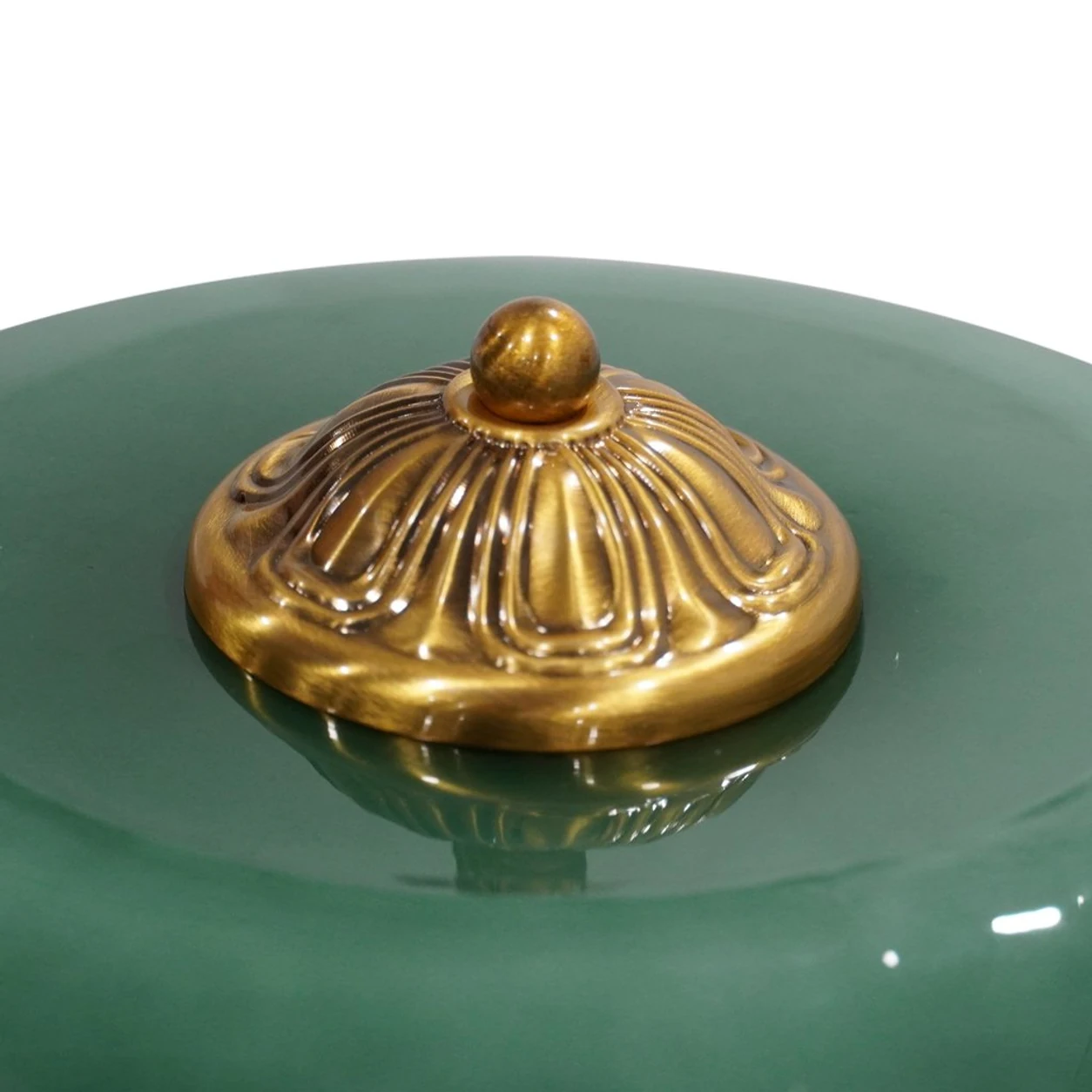 Ornamental brass finial detail