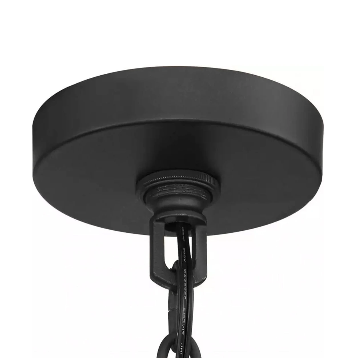 Creed pendant black iron upper fitting detail