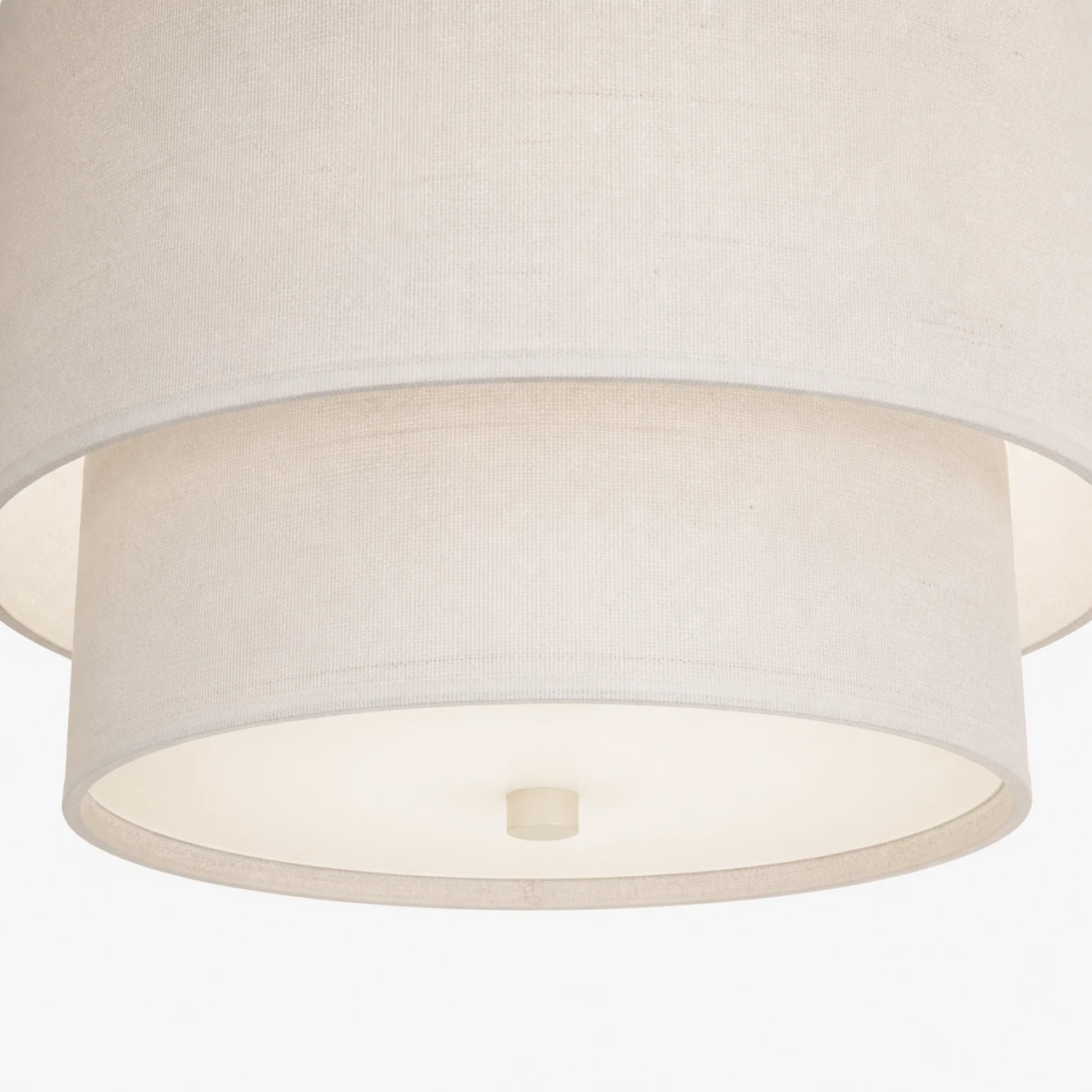 White fabric and bottom diffuser detail