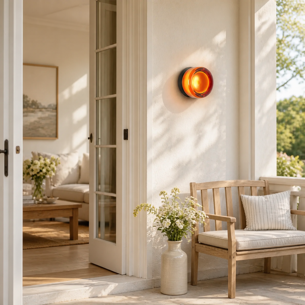 Souta Modern Dome Dimmable LED Glass Dimple Wall Sconce - image 4
