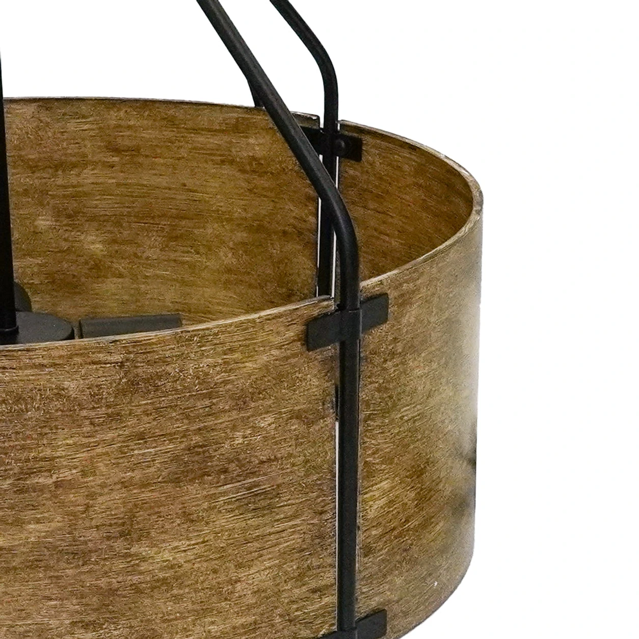 Creed pendant aged bronze drum shade detail